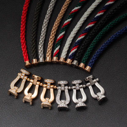 Miro FORCE LARGE HORSESHOE FULL DIAMOND BRACELET ROSE GOLD