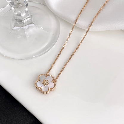 Miro LUCKY  WHITE MOP  PLUM BLOSSOM NECKLACE
