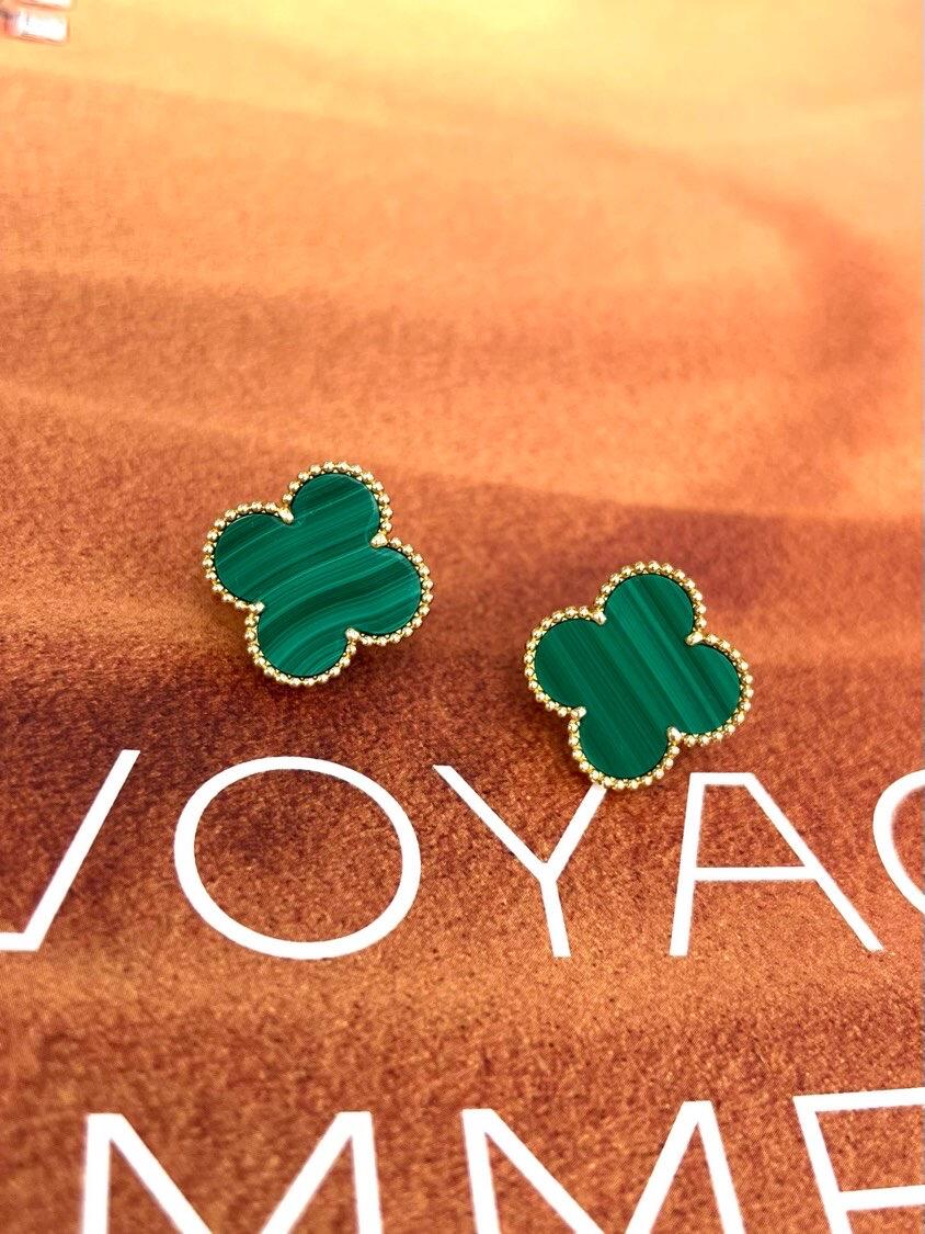 [Miro ] CLOVER LARGE (20mm) 1 MOTIFS GREENER MOP STUD EARRINGS