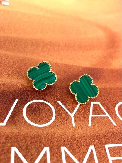 [Miro ] CLOVER LARGE (20mm) 1 MOTIFS GREENER MOP STUD EARRINGS