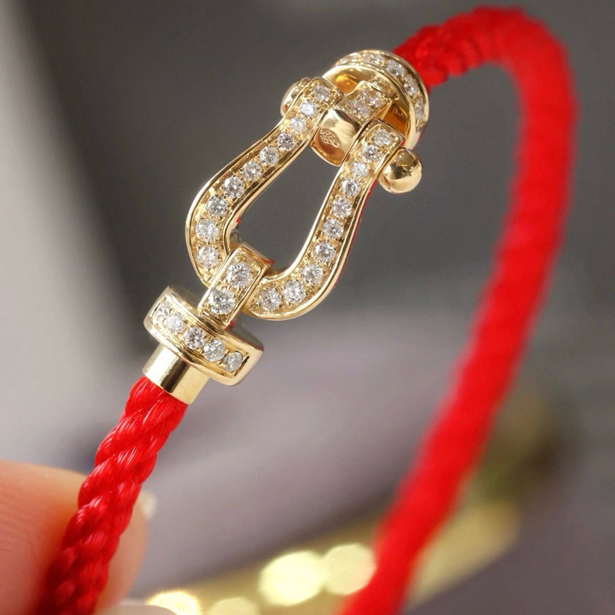 Miro FORCE LARGE HORSESHOE FULL DIAMOND BRACELET GOLD