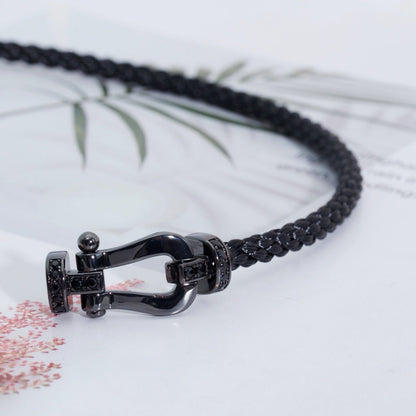 Miro FORCE LARGE SERIES HORSESHOE BLACK SAMURAI BRACELET