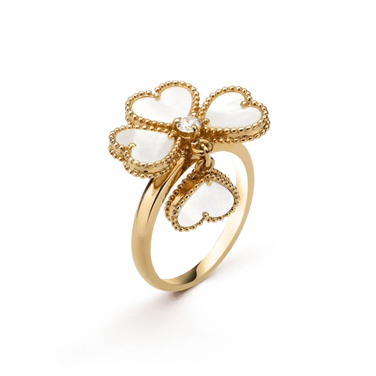 Miro SWEET CLOVER WHITE MOP RING