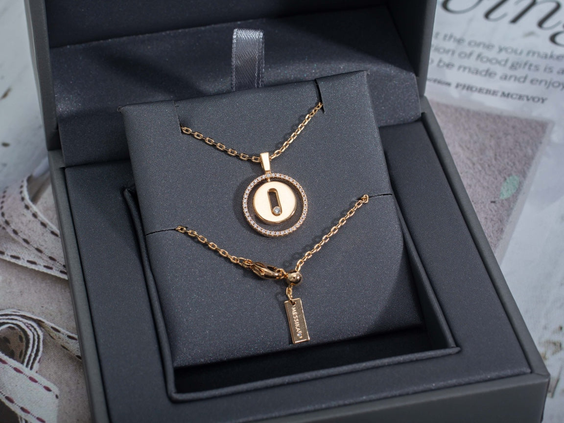 [Miro ]Miro  MOVE PM NECKLACE PINK GOLD DIAMOND
