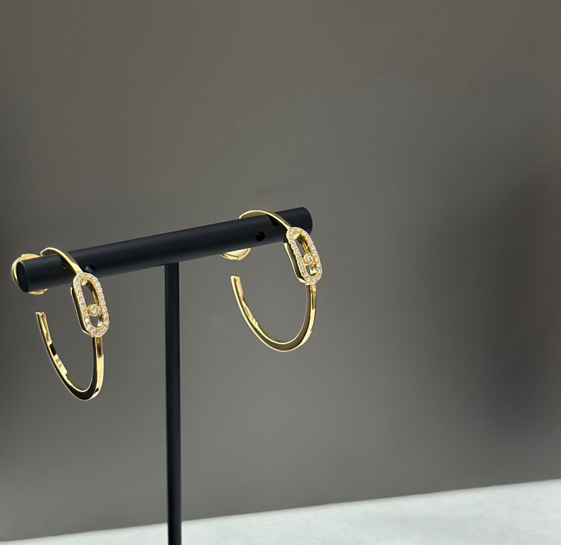 [Miro ]CREOLES MOVE UNO PM DIAMOND EARRINGS