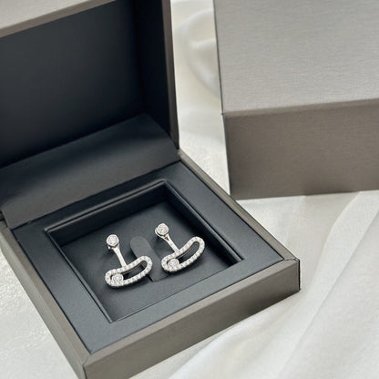 [Miro ]MOVE UNO SILVER DIAMOND EARRINGS