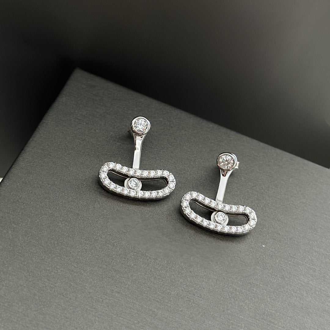 [Miro ]MOVE UNO SILVER DIAMOND EARRINGS