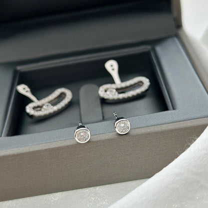 [Miro ]MOVE UNO SILVER DIAMOND EARRINGS