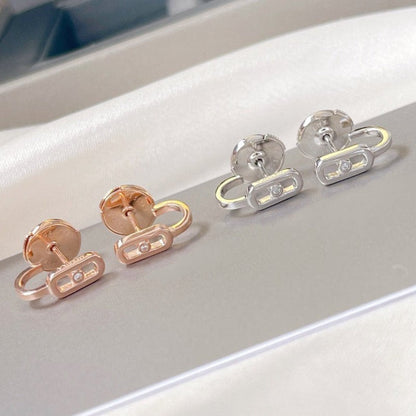 [Miro ]CREOLES MOVE UNO MINI 1 DIAMOND EARRINGS