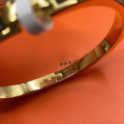 Miro CLASSIC HM CLIC BLACK 8MM ENAMEL BRACELET