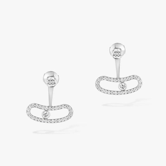 [Miro ]MOVE UNO SILVER DIAMOND EARRINGS