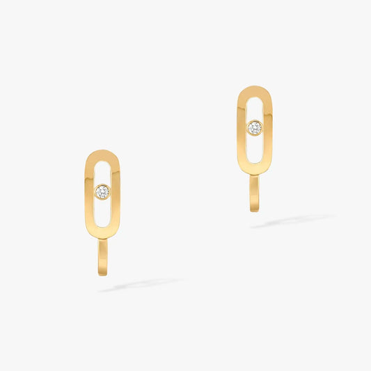 [Miro ]CREOLES MOVE UNO MINI 1 DIAMOND EARRINGS