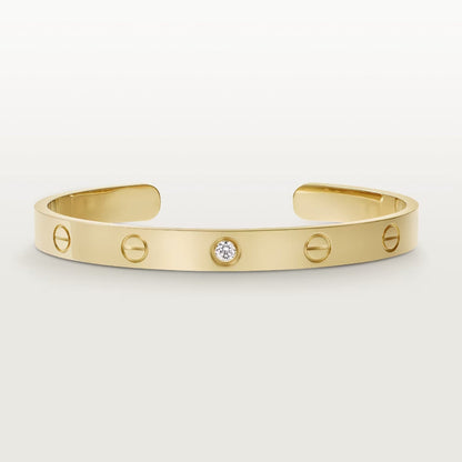Miro LOVE BRACELET 6.1MM 1 DIAMOND OPEN CUFF