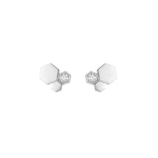 Miro BEE LOVE SILVER DIAMOND EARRINGS