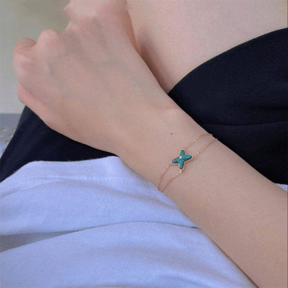 Miro JEUX BRACELET MALACHITE PINK GOLD 1 DIAMOND