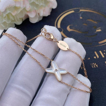 Miro JEUX BRACELET WHITE MOP PINK GOLD 1 DIAMOND