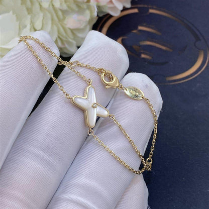 Miro JEUX BRACELET WHITE MOP GOLD 1 DIAMOND