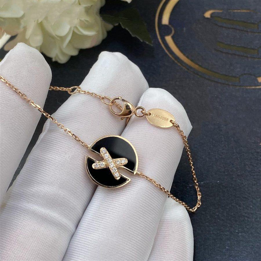Miro JEUX DE BRACELET ONYX PINK GOLD DIAMOND