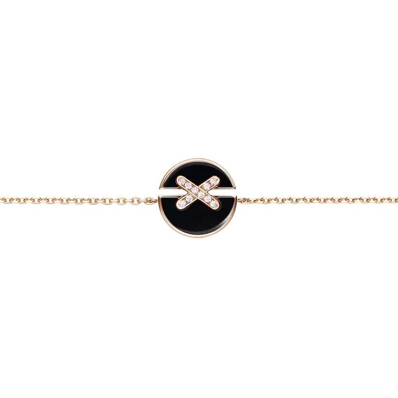 Miro JEUX DE BRACELET ONYX PINK GOLD DIAMOND