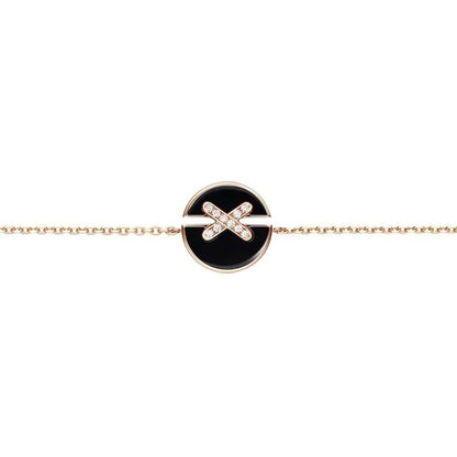 Miro JEUX DE BRACELET ONYX PINK GOLD DIAMOND