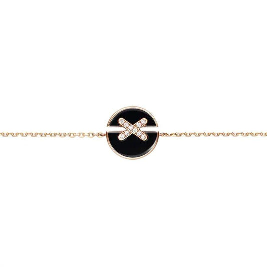 Miro JEUX DE BRACELET ONYX PINK GOLD DIAMOND