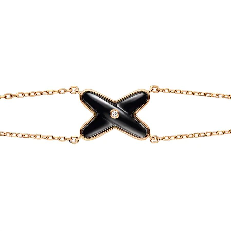 Miro JEUX BRACELET ONYX PINK GOLD 1 DIAMOND