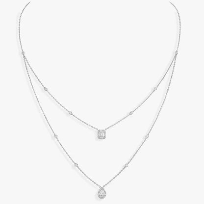 [Miro ]Diamond Necklace My Twin 2 Rows