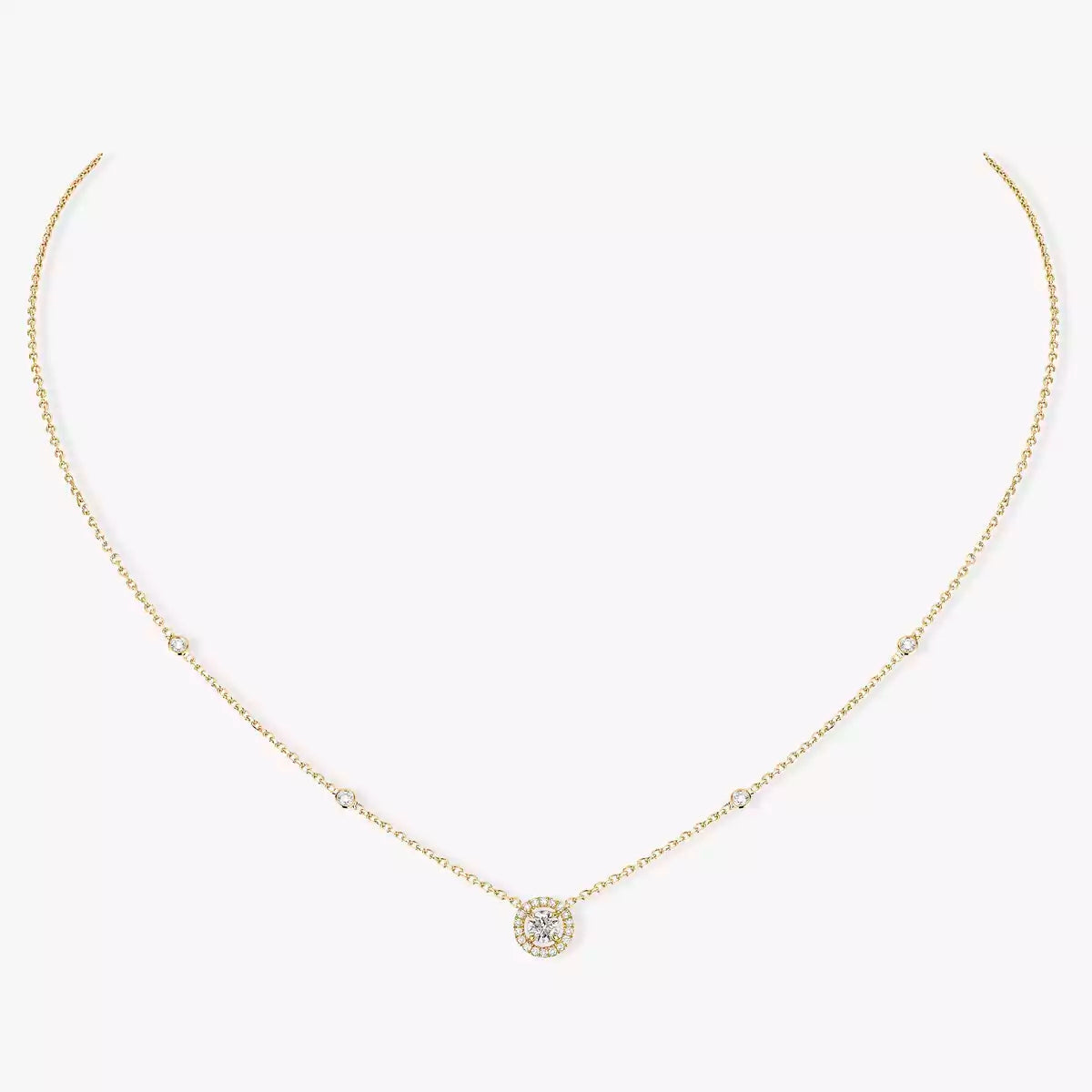 [Miro ]Diamond Necklace 0,20ct Brilliant Shape Joy