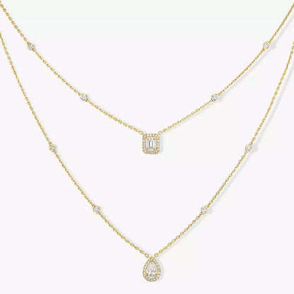 [Miro ]Diamond Necklace My Twin 2 Rows