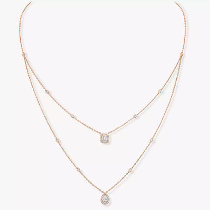 [Miro ]Diamond Necklace My Twin 2 Rows