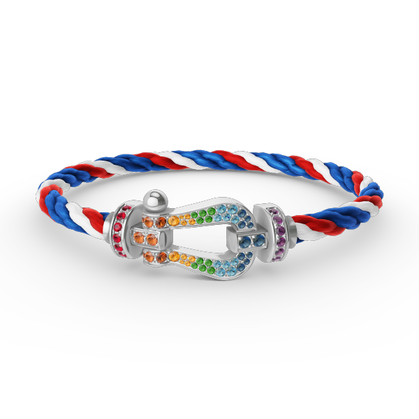 Miro FORC ラージ ホースシュー カラーダイヤモンド ブレスレット シルバー