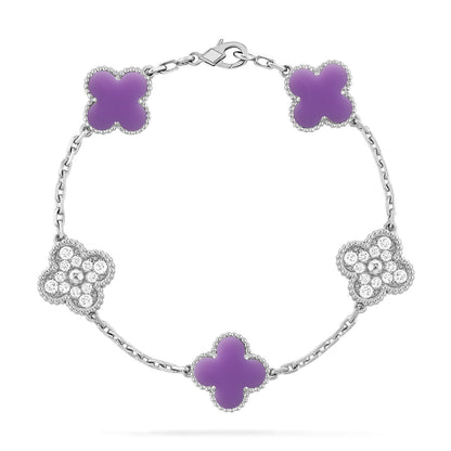 [Miro ]New CLOVER 5 MOTIF LIGHT PURPLE BRACELET COLLECTION