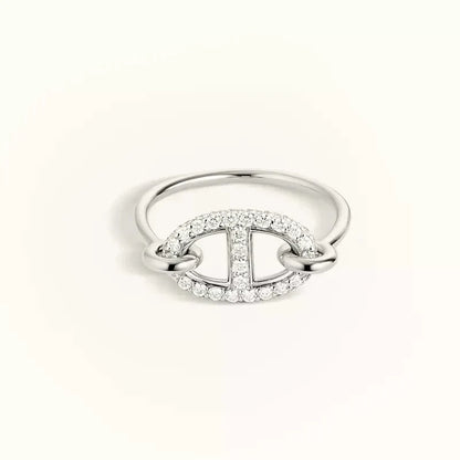 Miro RONDE SMALL SILVER DIAMOND RING