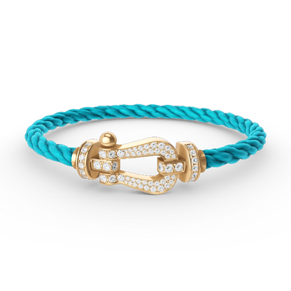 Miro FORCE LARGE HORSESHOE FULL DIAMOND BRACELET GOLD