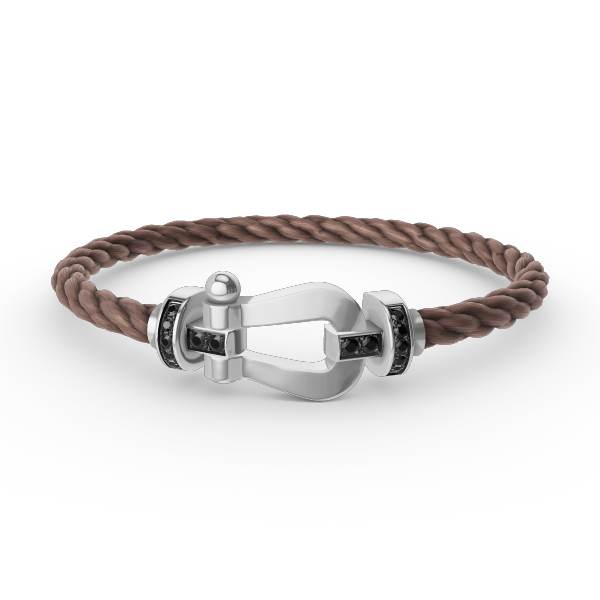 ミロ フォース ラージ ホースシュー ブラック ダイヤモンド ブレスレット シルバー