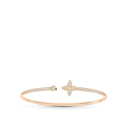 Miro IDYLLE PINK GOLD OPEN BRACELET DIAMOND PAVED