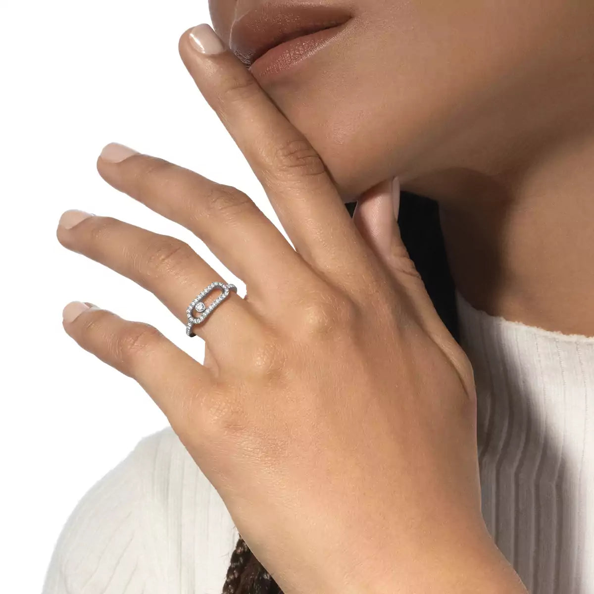 [Miro ]Move Uno Diamond Ring in Gold