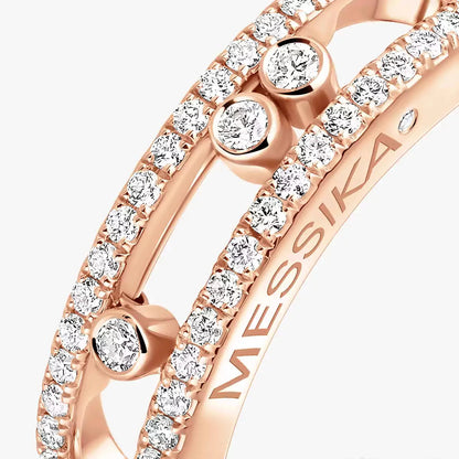 [Miro ] Baby Move Gold Diamond Pave  Ring