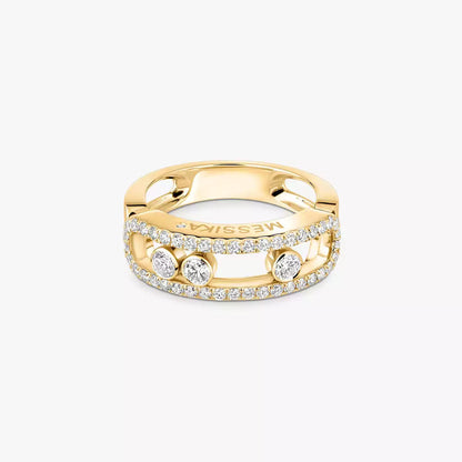 [Miro ] Move Gold Diamond Pave_ Ring