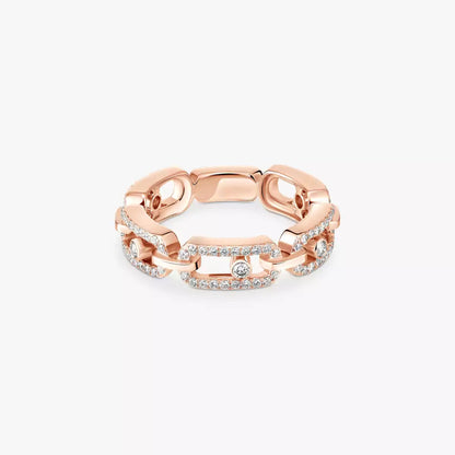 [Miro ]Move Link Pave_-Set Diamond Ring in Gold