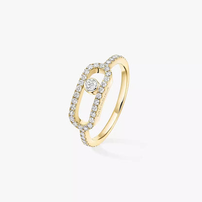 [Miro ]Move Uno Diamond Ring in Gold