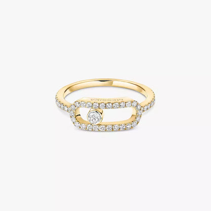 [Miro ]Move Uno Diamond Ring in Gold
