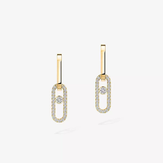 [Miro ]Move Link Diamond Earrings