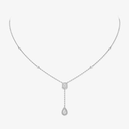 [Miro ]Gold Diamond Tie Necklace