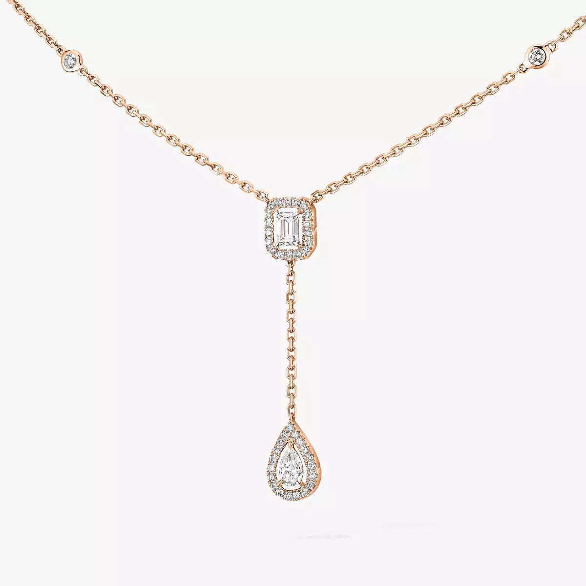 [Miro ]Gold Diamond Tie Necklace