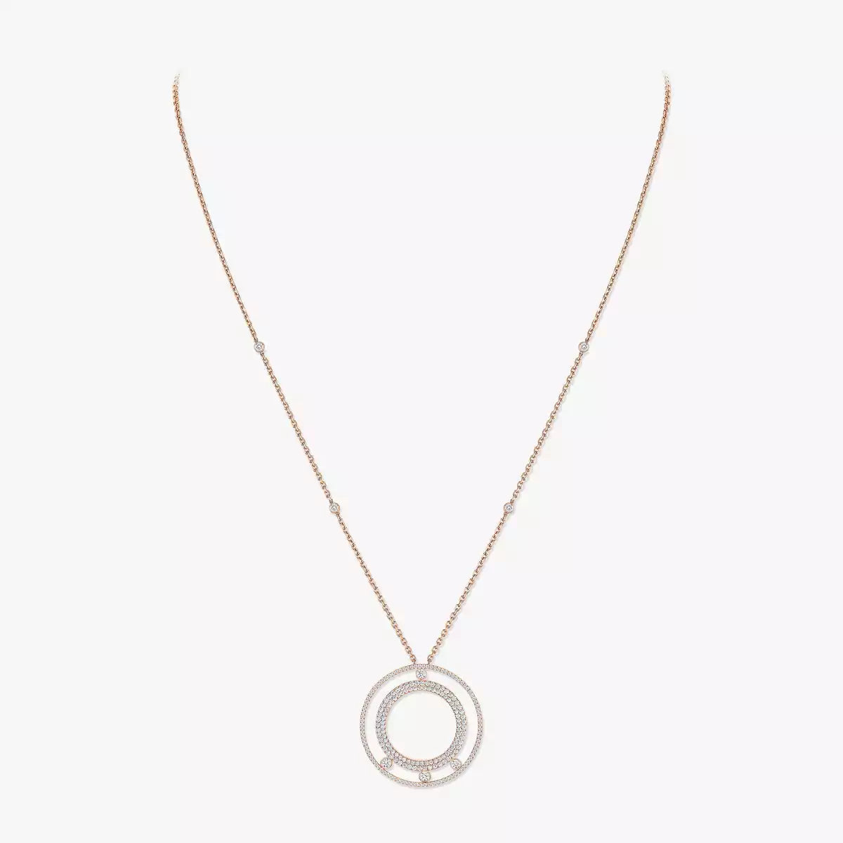 [Miro ]Move Romane Long Pave_-Set Diamond Necklace