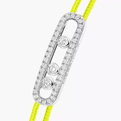 [Miro ]Messika Care(s) pink cord pavé bracelet