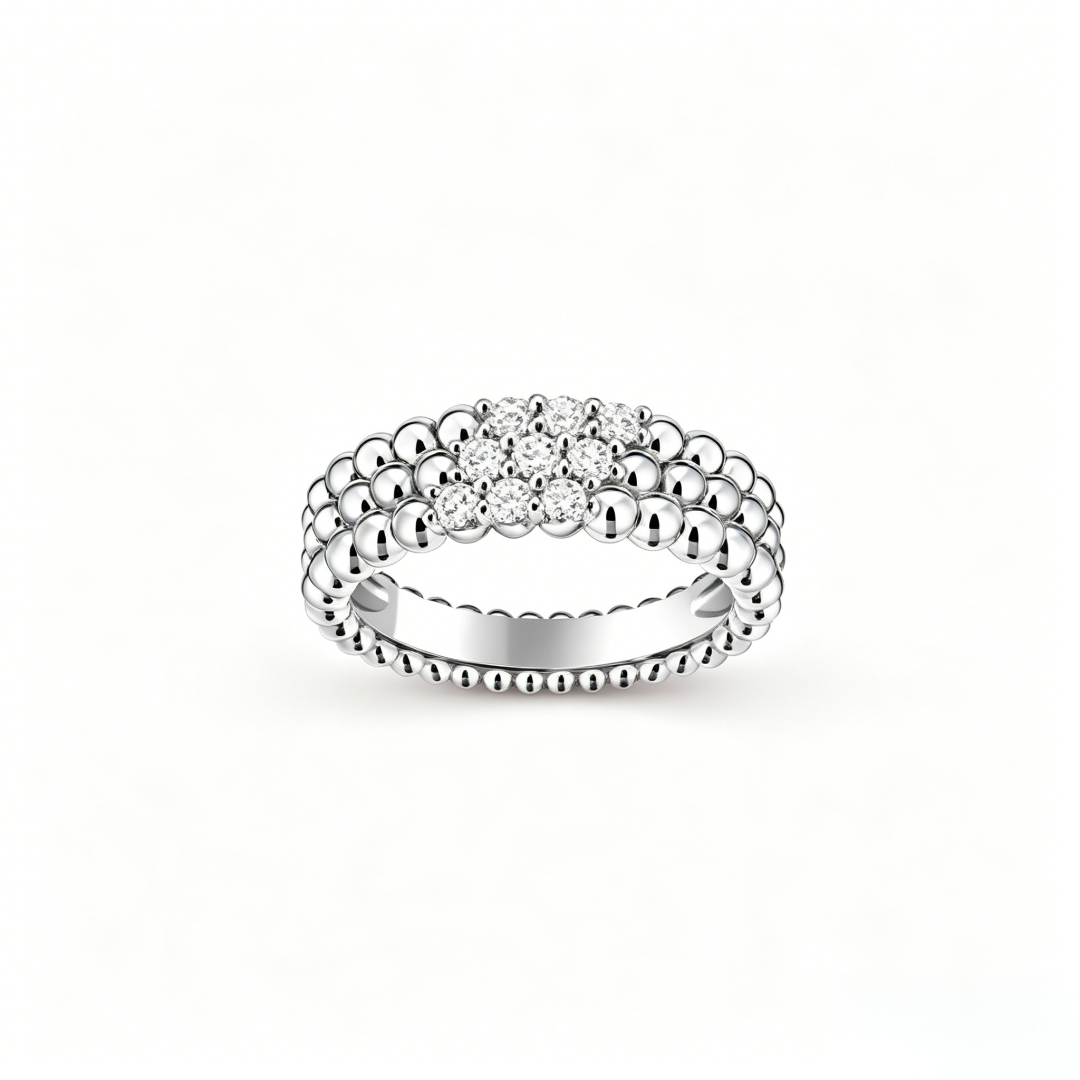 [Miro ]  THREE-ROW DIAMOND RING