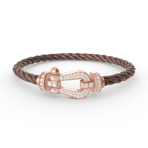 Miro FORCE LARGE HORSESHOE FULL DIAMOND BRACELET ROSE GOLD