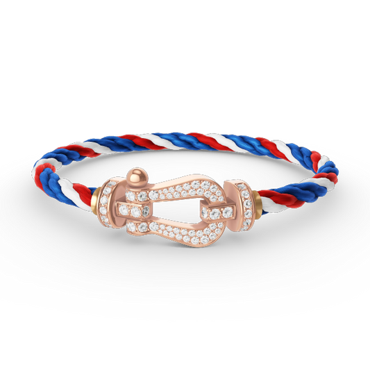 Miro FORCE LARGE HORSESHOE FULL DIAMOND BRACELET ROSE GOLD